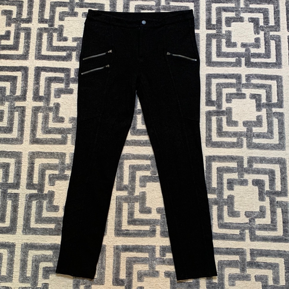 Athleta charcoal gray moto look stretch leggings